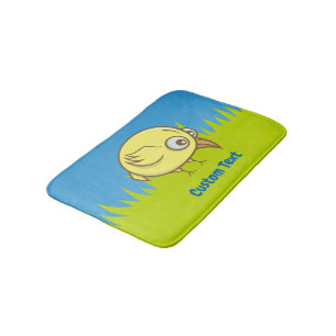 Yellow bird cartoon badkamermat badmat