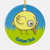 Yellow bird cartoon ceramic ornament (Voorkant)