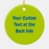 Yellow bird cartoon ceramic ornament (Achterkant)