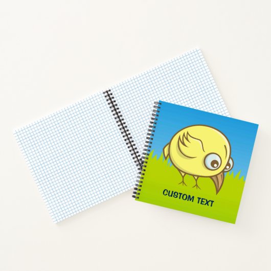 Yellow Bird Cartoon Notitieboek (Binnen)
