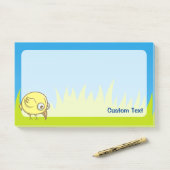 Yellow Bird Cartoon Post-it® Notes (Op bureau)