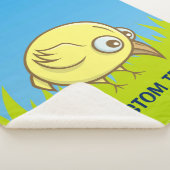 Yellow Bird Cartoon Sherpa Deken (3/4)