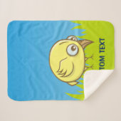 Yellow Bird Cartoon Sherpa Deken (Voorkant (horizontaal))