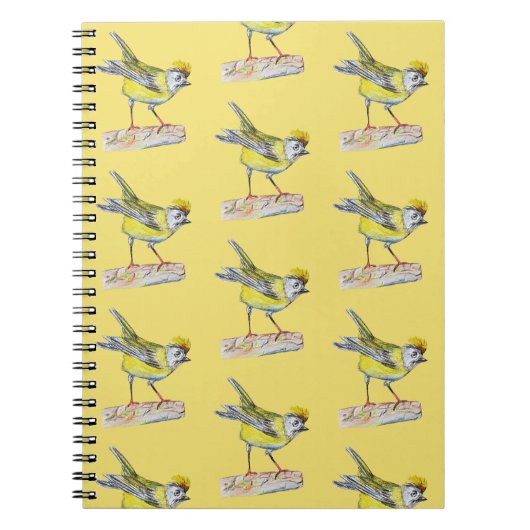 Yellow Bird Drawing Photo Notitieboek (Voorkant)