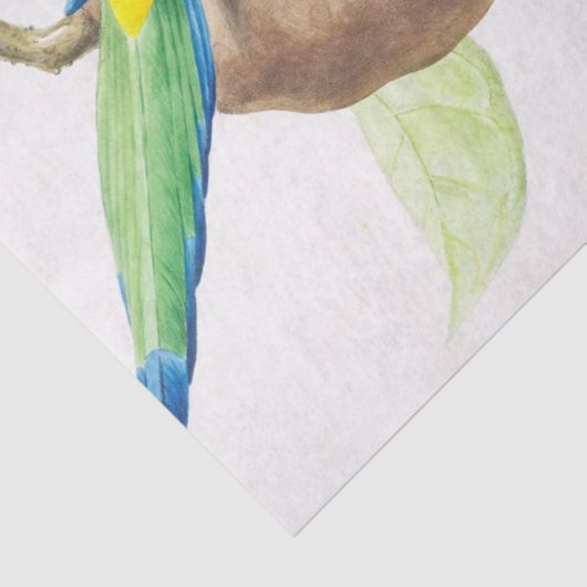 Yellow Bird Ephemera Decoupage Tissuepapier (Detail)