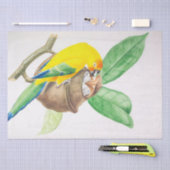  Yellow Bird Ephemera Decoupage Tissuepapier (Craft)