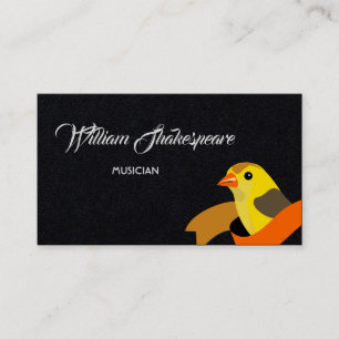 Yellow Bird Finch Illustratie Visitekaartje