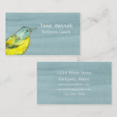 Yellow Bird Grey Waterverf Visitekaartje (Voorkant / Achterkant)