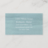 Yellow Bird Grey Waterverf Visitekaartje (Achterkant)