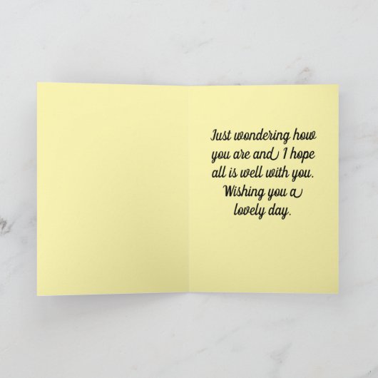 Yellow Bird Wenskaart Kaart (Binnen)