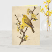  Yellow Bird Wenskaart Kaart (Gele Bloem)