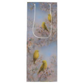 Yellow Birds Gift Bag Wijn Cadeautas (Voorkant)