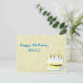Yellow Birthday Briefkaart (Staand voorkant)