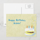 Yellow Birthday Briefkaart (Voorkant / Achterkant)
