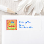 Yellow Birthday Cake Return Label (Insitu)