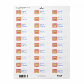 Yellow Birthday Cake Return Label (Full Sheet)