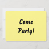 Yellow Birthday Invitation Kaart (Achterkant)