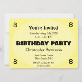Yellow Birthday Invitation Kaart (Voorkant)