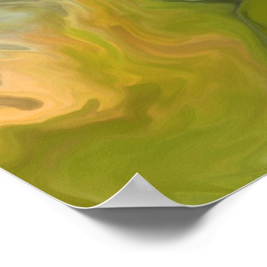 Yellow & Black Abstract Painting Poster (Hoek)