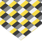 Yellow, Black and Gray Color Combination Korte Tafelloper (Hoek)