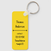 Yellow, Black and Gray Color Combination Sleutelhanger (Achterkant)