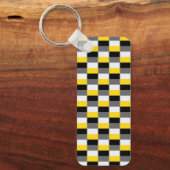 Yellow, Black and Gray Color Combination Sleutelhanger (Voorkant)