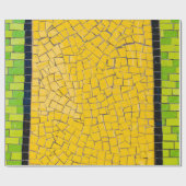 Yellow, black, and green brick wall planning cadeaupapier (Vlak)