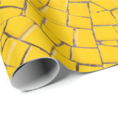 Yellow, black, and green brick wall planning cadeaupapier (Rol Hoek)