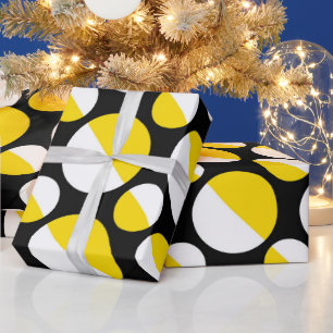 Yellow Black Circle Cadeaupapier