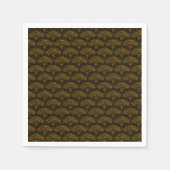 Yellow black ethnic African traditional pattern Servet (Voorkant)