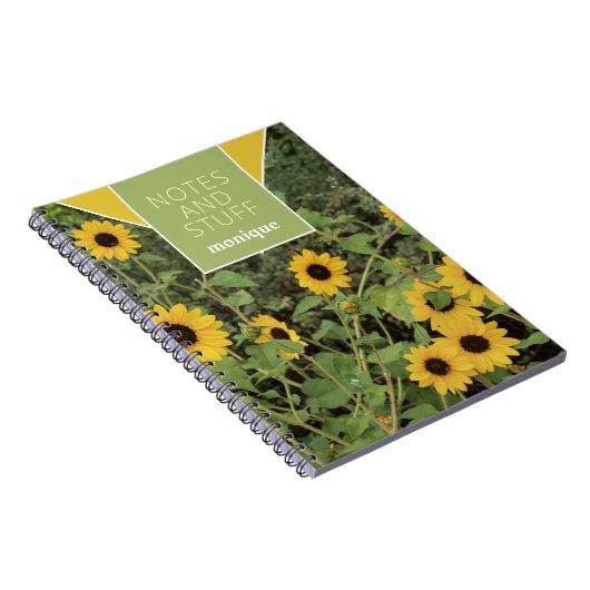 Yellow Black-Eyed Susan Floral Notitieboek (Rechterzijde)
