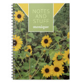 Yellow Black-Eyed Susan Floral Notitieboek (Voorkant)