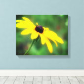 Yellow Black Eyed Susan Flower Canvas Afdruk (Insitu (Houten vloer))