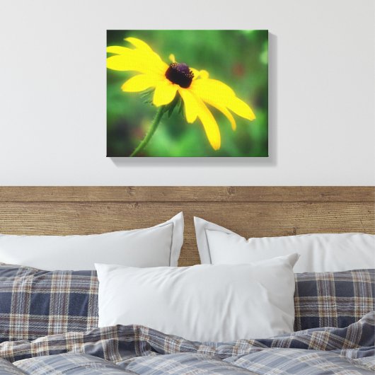 Yellow Black Eyed Susan Flower Canvas Afdruk (Insitu (Slaapkamer))