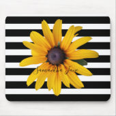 Yellow Black-Eyed Susan Photo Black Stripe Mouse P Muismat (Voorkant)