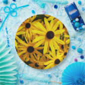 Yellow Black Eyed Susans Floral Papieren Bordje (Feest)