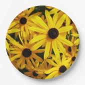 Yellow Black Eyed Susans Floral Papieren Bordje (Voorkant)