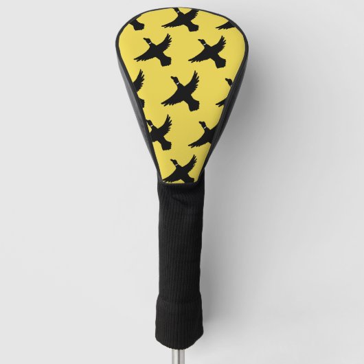 Yellow Black Flying Ducks Golfheadcover (Voorkant)