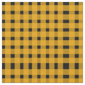 Yellow Black Gingham Pattern Stof (Close Up)