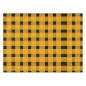 Yellow Black Gingham Pattern Tafelkleed (Voorkant (Horizontaal))