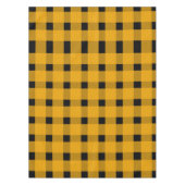 Yellow Black Gingham Pattern Tafelkleed (Voorkant)