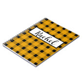 Yellow Black Gingham Persoonlijk Notitieboek (Linkerzijde)