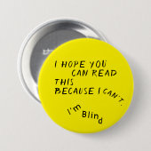 Yellow Black Joke Eye Doctor Button (Voorkant /achterkant)