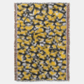 Yellow Black Mosaic Pattern Deken (Voorkant Verticaal)