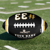 Yellow Black Name Number Team foto American Football