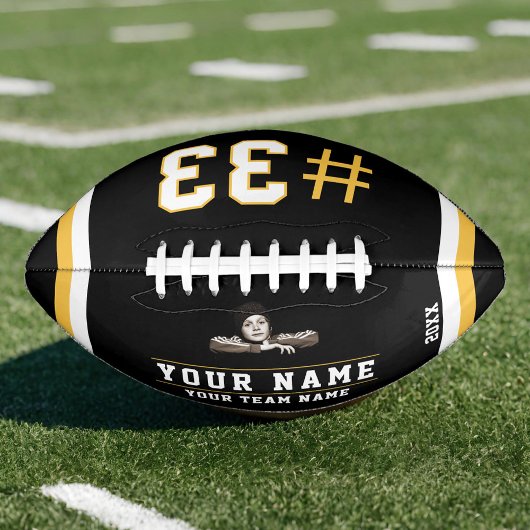 Yellow Black Name Number Team foto American Football