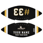 Yellow Black Name Number Team foto American Football (Panelen)