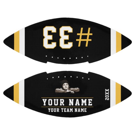 Yellow Black Name Number Team foto American Football (Panelen)