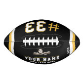 Yellow Black Name Number Team foto American Football (Voorkant)