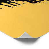 Yellow Black Pop Art Funny Chimpansee Poster (Hoek)